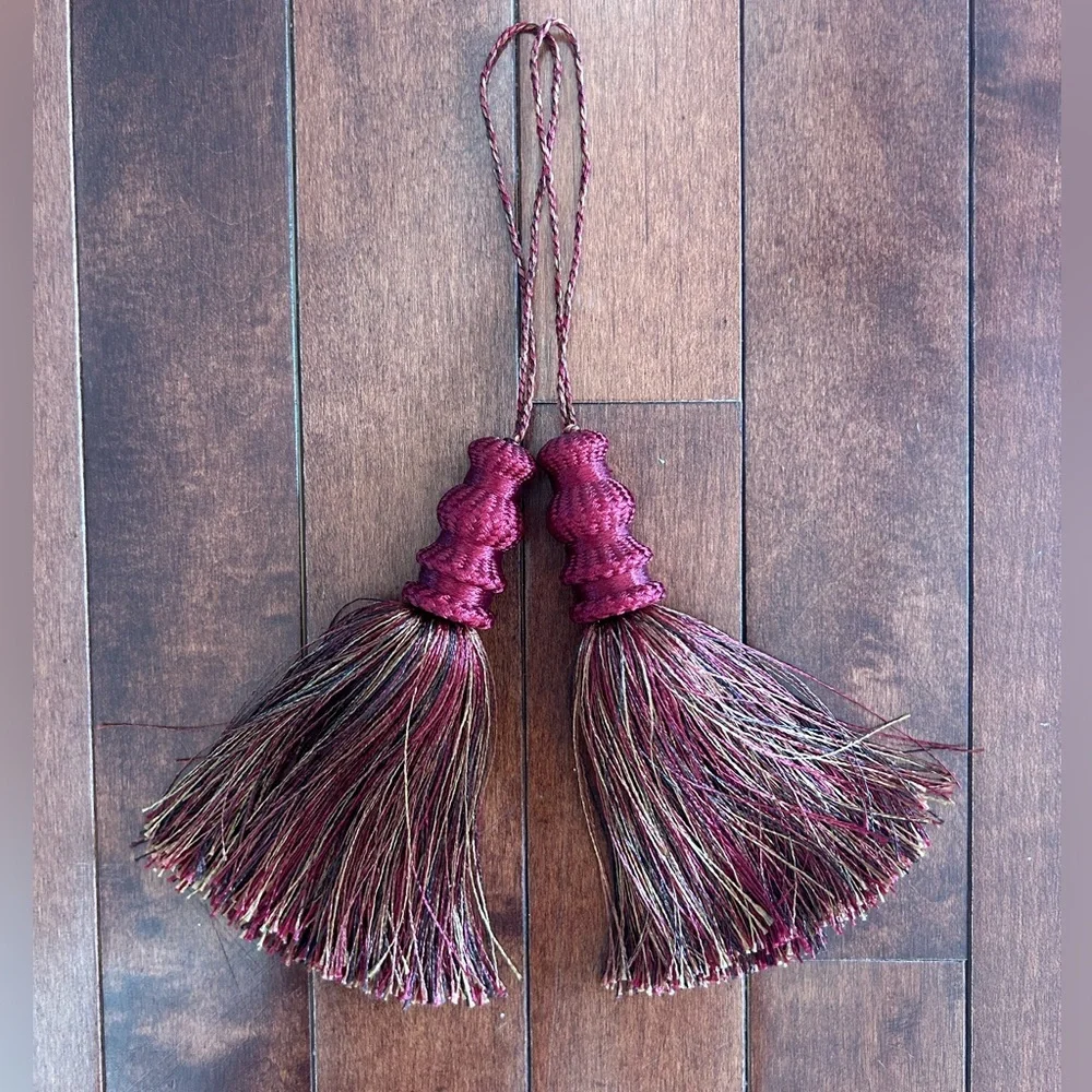Burgundy Drapery Tassels 10 Inches